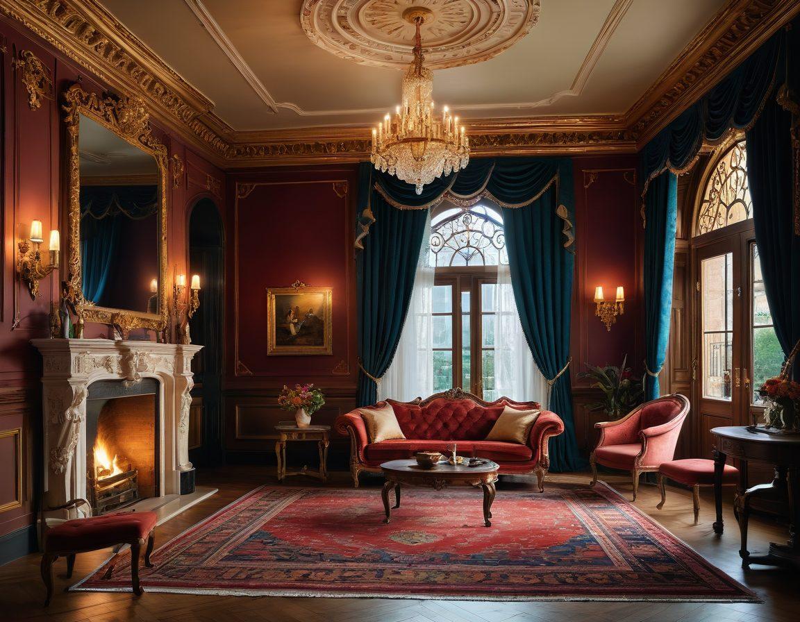 A captivating scene featuring a blend of adult animation styles inspired by Georgian aesthetics, showcasing an elegant interior with ornate carvings and vibrant colors. The characters are depicted in playful yet sophisticated poses, emphasizing the allure of hentai, complemented by soft lighting and an intricate background of Georgian architecture. The imagery should evoke a sense of fantasy and charm, inviting the viewer into this unique world. super-realistic. vibrant colors. ornate details.